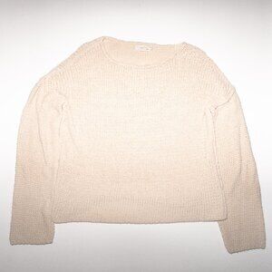 DKNY Open Knit Loose Sweater - Cream